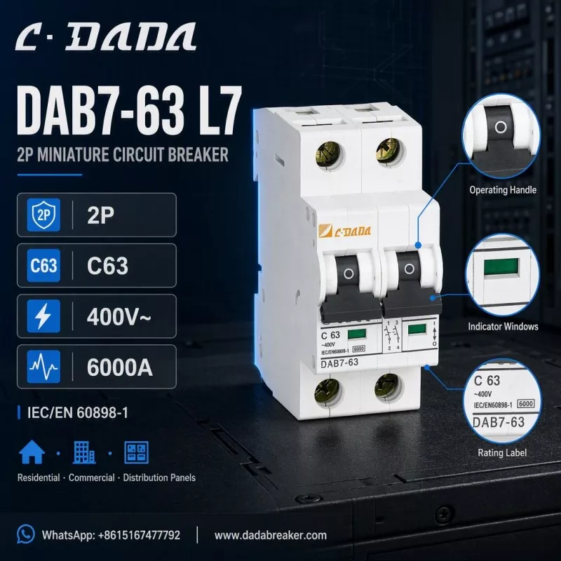 C·DADA DAB7-63 L7 2P miniature circuit breaker